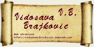 Vidosava Brajković vizit kartica